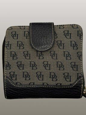 Dooney & Bourke Black Signature Logo Monogram Wallet
